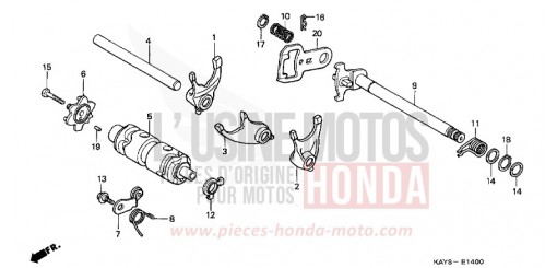 GEARSHIFT DRUM NX125S de 1995